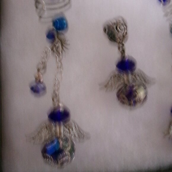 Vintage Hand Crafted Angel Ear Cuffs and Matching Pendant - Picture 3 of 5